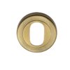 Heritage Brass Oval Profile Key Escutcheon, Antique Brass