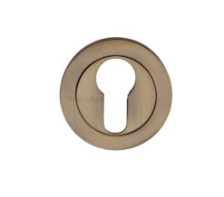 Heritage Brass Euro Profile Key Escutcheon, Antique Brass