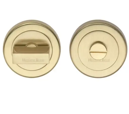 Heritage Brass Round 53Mm Diameter Turn & Release, Satin Brass