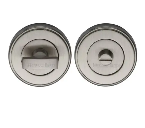 Heritage Brass Round 50Mm Diameter Turn & Release, Satin Nickel