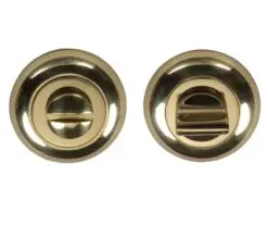 Heritage Brass Round 48Mm Diameter Turn & Release, Polished Brass