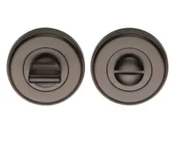 Heritage Brass Round 50Mm Diameter Turn & Release, Matt Bronze