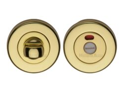 Heritage Brass Indicator Round 53Mm Diameter Turn & Release, Polished Brass