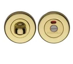 Heritage Brass Indicator Round 53Mm Diameter Turn & Release, Polished Brass