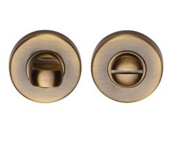 Heritage Brass Round 46Mm Diameter Turn & Release, Antique Brass