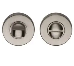 Heritage Brass Round 46Mm Diameter Turn & Release, Satin Nickel