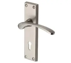 Heritage Brass Sophia Satin Nickel Door Handles (Sold In Pairs)