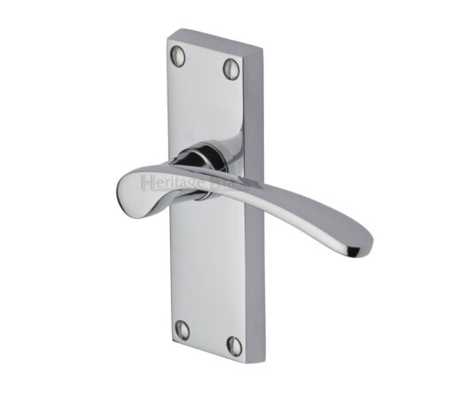 Heritage Brass Sophia Short Polished Chrome Door Handles (Sold In Pairs)