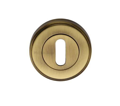 Heritage Brass Standard Key Escutcheon, Antique Brass