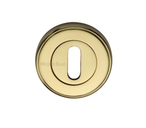 Heritage Brass Standard Key Escutcheon, Polished Brass