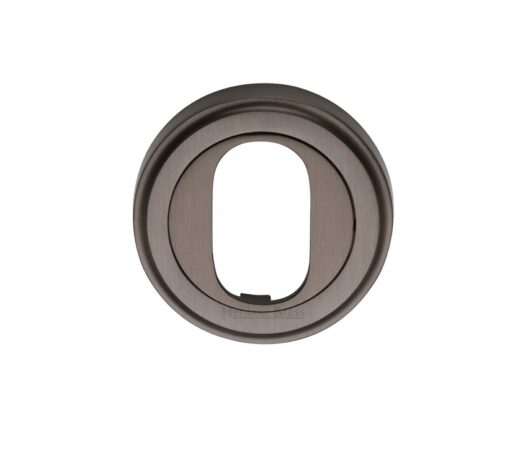 Heritage Brass Oval Profile Key Escutcheon, Matt Bronze