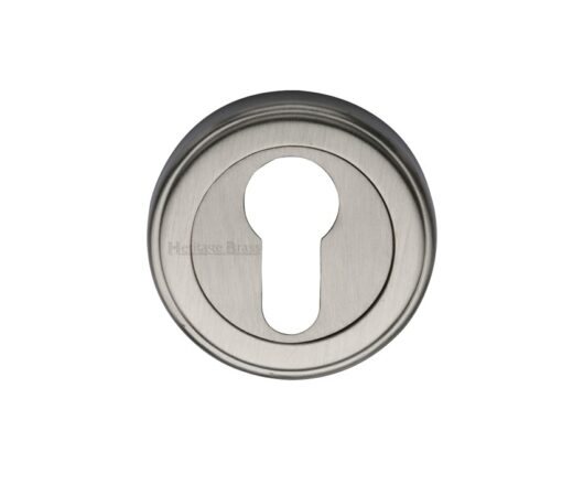 Heritage Brass Euro Profile Key Escutcheon, Satin Nickel