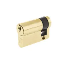 Zoo Hardware Vier Precision Euro Profile British Standard 5 Pin Single Cylinders (Various Sizes), Polished Brass