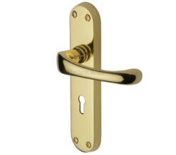 Heritage Brass Gloucester Polished Brass Door Handles (Sold In Pairs)