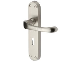 Heritage Brass Gloucester Satin Nickel Door Handles (Sold In Pairs)