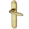 Heritage Brass Sutton Polished Brass Door Handles(Sold In Pairs)