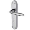 Heritage Brass Sutton Polished Chrome Door Handles (Sold In Pairs)