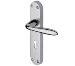 Heritage Brass Sutton Polished Chrome Door Handles (Sold In Pairs)