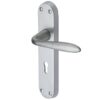 Heritage Brass Sutton Satin Chrome Door Handles (Sold In Pairs)