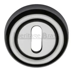 Heritage Brass Standard Key Escutcheon, Polished Chrome