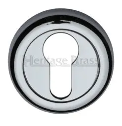 Heritage Brass Euro Profile Key Escutcheon, Polished Chrome