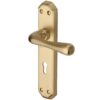 Heritage Brass Charlbury Satin Brass Door Handles (Sold In Pairs)