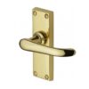 Heritage Brass Windsor Short Polished Brass Door Handles (Sold In Pairs)