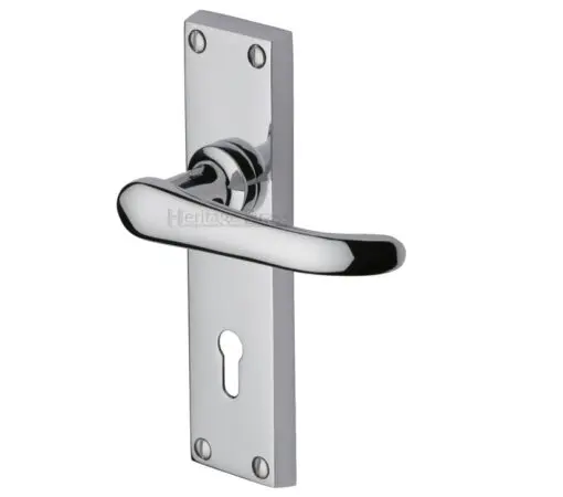 Heritage Brass Windsor Polished Chrome Door Handle(Sold In Pairs)