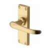 Heritage Brass Windsor Short Satin Brass Door Handles (Sold In Pairs)