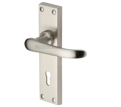 Heritage Brass Windsor Satin Nickel Door Handles(Sold In Pairs)