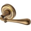 Heritage Brass Roma Antique Brass Door Handles On Round Rose