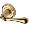 Heritage Brass Roma Polished Brass Door Handles On Round Rose (Sold In Pairs)