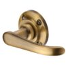 Heritage Brass Windsor Door Handles On Round Rose, Antique Brass (Sold In Pairs)