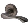 Heritage Brass Algarve Matt Bronze Door Handles On Round Rose