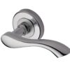 Heritage Brass Algarve Polished Chrome Door Handles On Round Rose (Sold In Pairs)