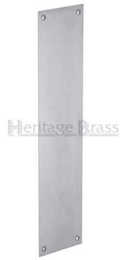 Heritage Brass Flat Fingerplate (305Mm X 76Mm), Satin Chrome Finish