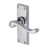 Heritage Brass Bedford Short Polished Chrome Door Handles (Sold In Pairs)