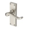 Heritage Brass Bedford Short Satin Nickel Door Handles (Sold In Pairs)