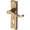 Heritage Brass Bedford Antique Brass Door Handles (Sold In Pairs)