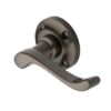 Heritage Brass Bedford Matt Bronze Door Handles On Round Rose (Sold In Pairs)