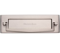 Heritage Brass Postal Knocker Letter Plate (254Mm X 79Mm), Satin Nickel