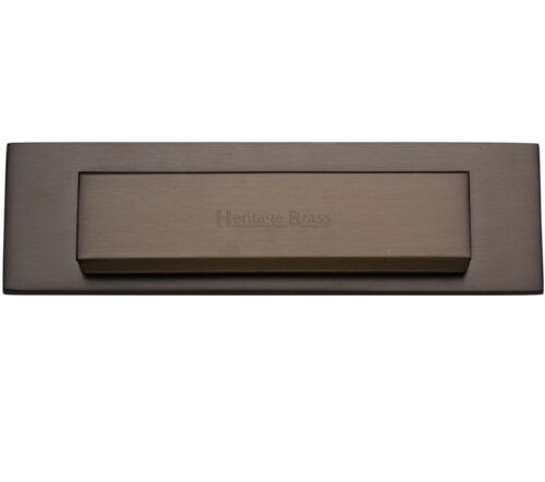 Heritage Brass Gravity Flap Letter Plate (280Mm X 80Mm), Matt Bronze