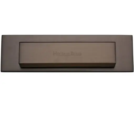 Heritage Brass Gravity Flap Letter Plate (280Mm X 80Mm), Matt Bronze