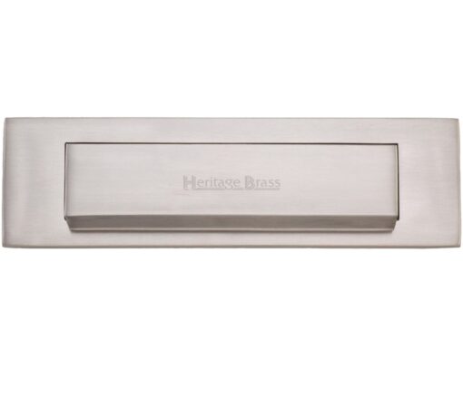 Heritage Brass Gravity Flap Letter Plate (280Mm X 80Mm), Satin Nickel