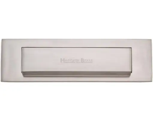 Heritage Brass Gravity Flap Letter Plate (280Mm X 80Mm), Satin Nickel