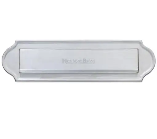 Heritage Brass Gravity Flap Letter Plate (280Mm X 80Mm), Satin Chrome