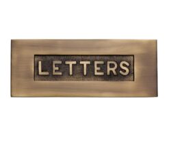 Heritage Brass Letters Embossed Letter Plate (254Mm X 101Mm), Antique Brass