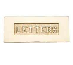 Heritage Brass Letters Embossed Letter Plate (254Mm X 101Mm), Polished Brass