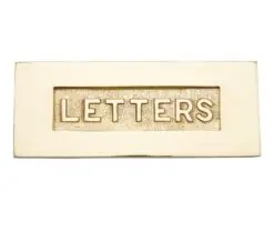 Heritage Brass Letters Embossed Letter Plate (254Mm X 101Mm), Polished Brass