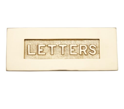 Heritage Brass Letters Embossed Letter Plate (254Mm X 101Mm), Polished Brass